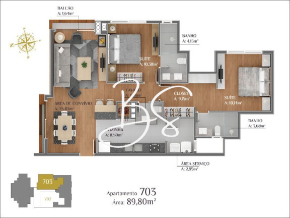 Imagem Apartamento com 1 Quarto à Venda, 58 m² em Lagos Do Bosque - Gramado