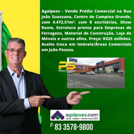 Imagem Ponto Comercial à Venda, 4.473 m² em Centro - Campina Grande Imagem Ponto Comercial à Venda, 4.473 m² em Centro - Campina Grande