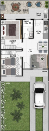 Imagem Casa com 2 Quartos à Venda, 42 m² em Estados - Fazenda Rio Grande