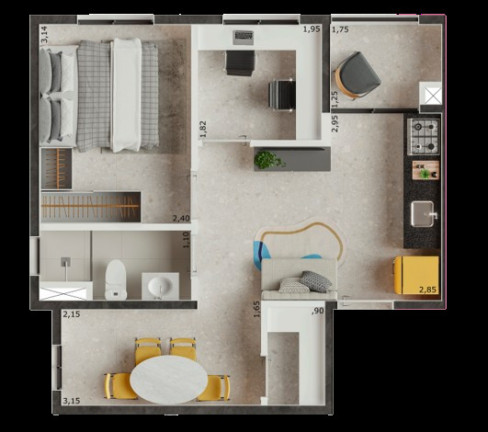 Imagem Apartamento com 2 Quartos à Venda, 35 m² em Conceição - São Paulo