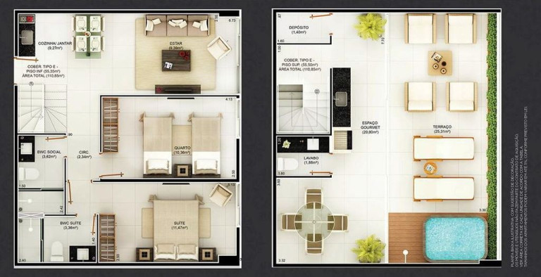 Imagem Apartamento com 2 Quartos para Alugar, 120 m² em Tambaú - João Pessoa
