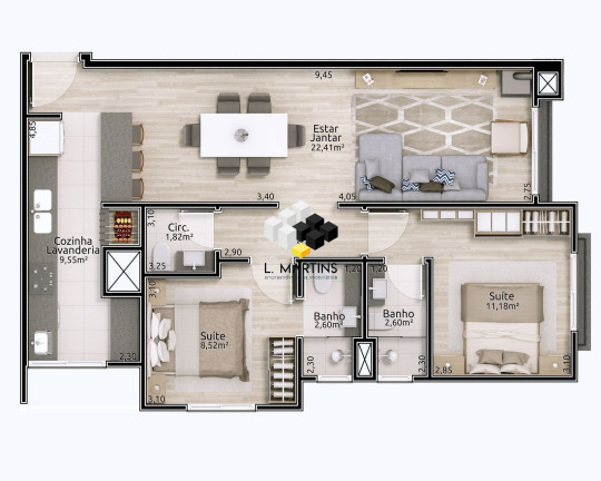 Imagem Apartamento com 2 Quartos à Venda, 75 m² em Planalto - Gramado Imagem Apartamento com 2 Quartos à Venda, 75 m² em Planalto - Gramado