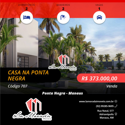 Casa com 2 Quartos à Venda, 59 m² em Ponta Negra - Manaus