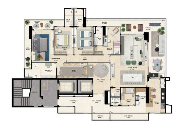 Imagem Apartamento com 4 Quartos à Venda, 242 m² em Meireles - Fortaleza Imagem Apartamento com 4 Quartos à Venda, 242 m² em Meireles - Fortaleza