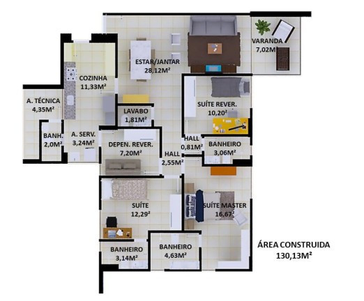 Imagem Apartamento com 3 Quartos à Venda, em Fatima - Teresina Imagem Apartamento com 3 Quartos à Venda, em Fatima - Teresina