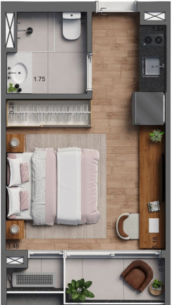 Imagem Imóvel com 1 Quarto à Venda, 21 m² em Jardins - São Paulo