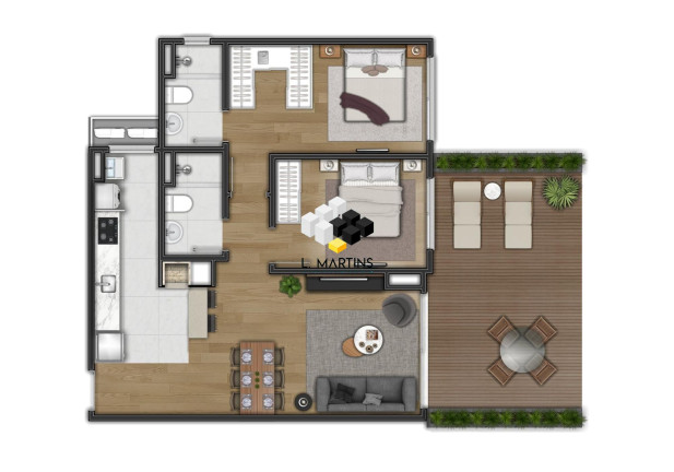 Imagem Cobertura com 2 Quartos à Venda, 80 m² em Centro - Canela Imagem Cobertura com 2 Quartos à Venda, 80 m² em Centro - Canela