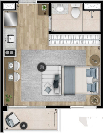 Imagem Apartamento com 1 Quarto à Venda, 40 m² em Pinheiros - São Paulo