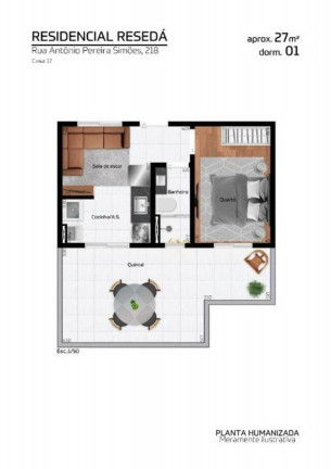 Imagem Apartamento com 2 Quartos à Venda, 40 m² em Vila Paranaguá - São Paulo