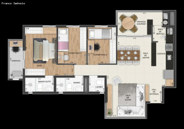 Imagem Apartamento com 3 Quartos à Venda, 80 m² em Vila Floresta - Santo André