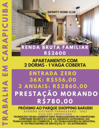 Imagem Apartamento com 2 Quartos à Venda, 42 m² em Vila Sul Americana - Carapicuíba