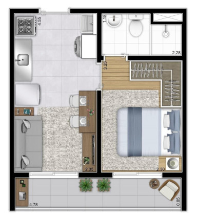 Imagem Apartamento com 2 Quartos à Venda, 33 m² em Barra Funda - São Paulo Imagem Apartamento com 2 Quartos à Venda, 33 m² em Barra Funda - São Paulo