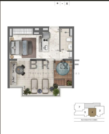 Imagem Apartamento com 1 Quarto à Venda, 51 m² em Brooklin - São Paulo