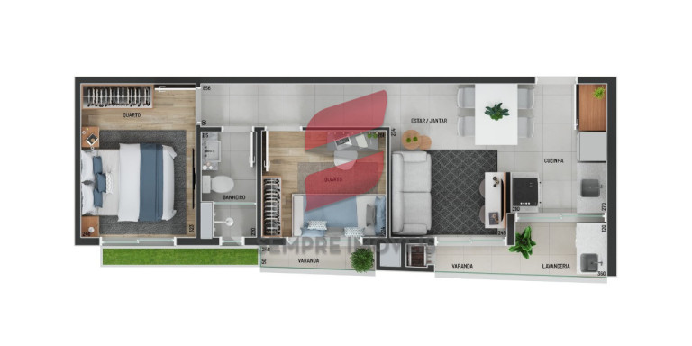 Imagem Apartamento com 2 Quartos à Venda, 44 m² em Capão Raso - Curitiba Imagem Apartamento com 2 Quartos à Venda, 44 m² em Capão Raso - Curitiba