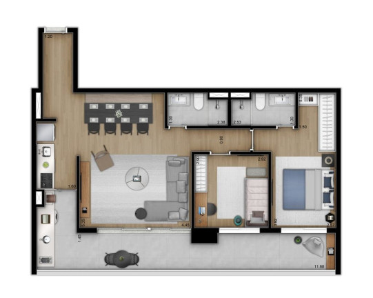 Imagem Apartamento com 2 Quartos à Venda, 68 m² em Brooklin Paulista - São Paulo Imagem Apartamento com 2 Quartos à Venda, 68 m² em Brooklin Paulista - São Paulo