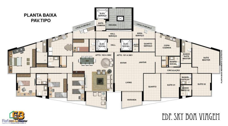 Apartamento com 4 Quartos à Venda, 163 m² em Boa Viagem - Recife