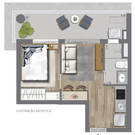 Imagem Apartamento com 2 Quartos à Venda, 56 m² em Brooklin Paulista - São Paulo Imagem Apartamento com 2 Quartos à Venda, 56 m² em Brooklin Paulista - São Paulo