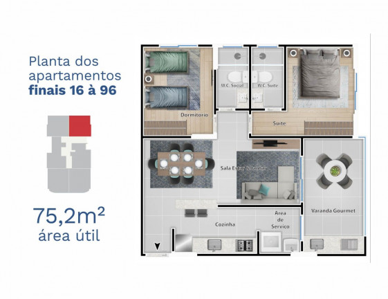 Imagem Apartamento com 2 Quartos à Venda, 75 m² em Centro - Itanhaém Imagem Apartamento com 2 Quartos à Venda, 75 m² em Centro - Itanhaém