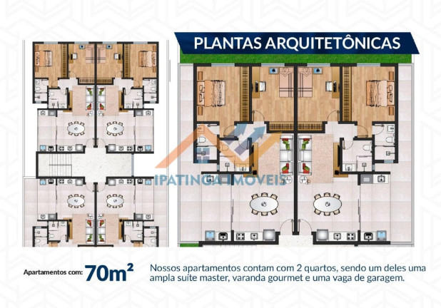 Imagem Apartamento com 2 Quartos à Venda, 70 m² em Caravelas - Ipatinga Imagem Apartamento com 2 Quartos à Venda, 70 m² em Caravelas - Ipatinga