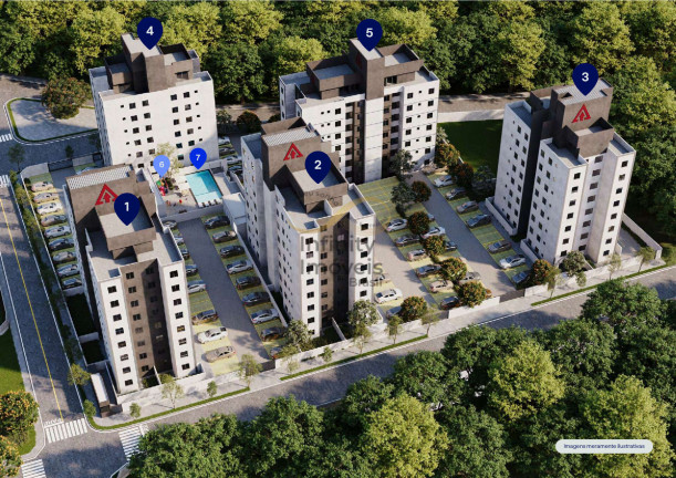 Imagem Apartamento com 3 Quartos à Venda, 58 m² em Boa Esperança - Santa Luzia Imagem Apartamento com 3 Quartos à Venda, 58 m² em Boa Esperança - Santa Luzia
