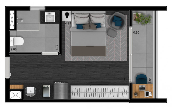 Imagem Studio com 1 Quarto à Venda, 24 m² em Perdizes - São Paulo