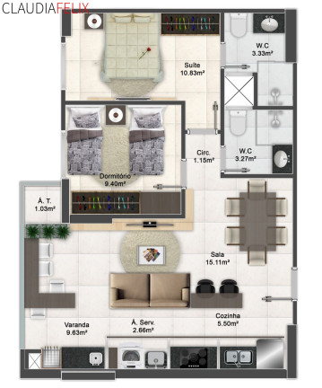 Imóvel com 2 Quartos à Venda, 70 m² em Aviação - Praia Grande
