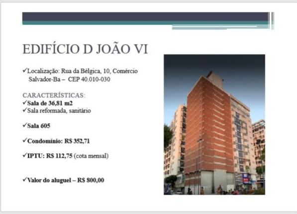 Imóvel Comercial para Alugar, 32 m² em Comércio - Salvador