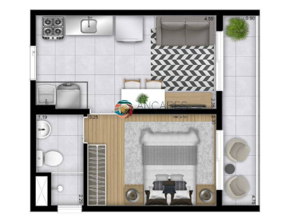 Imagem Apartamento com 1 Quarto à Venda, 29 m² em Mooca - São Paulo