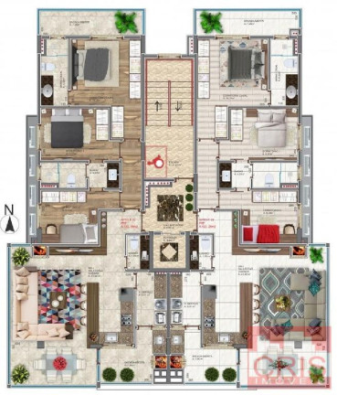 Imagem Apartamento com 3 Quartos à Venda, 122 m² em Cidade Alta - Bento Gonçalves Imagem Apartamento com 3 Quartos à Venda, 122 m² em Cidade Alta - Bento Gonçalves