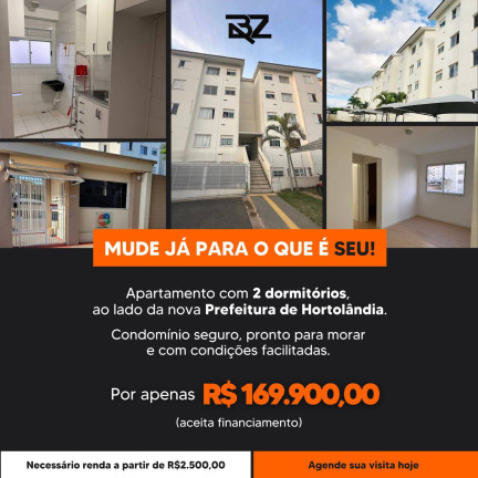 Apartamento com 2 Quartos à Venda,  em Residencial Anauá - Hortolândia