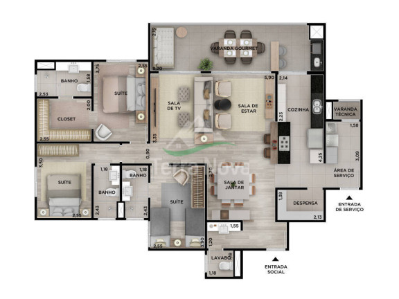 Imagem Apartamento com 4 Quartos à Venda, 141 m² em Jardim Campos Elísios - Jundiaí