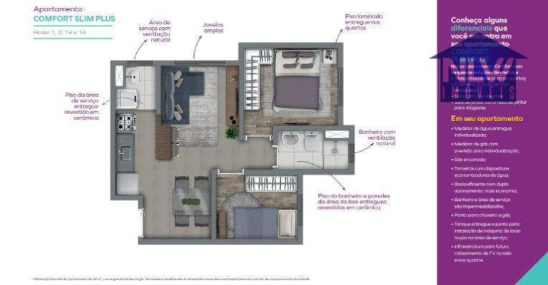 Apartamento com 2 Quartos à Venda, 38 m² em Vila Ema - São Paulo