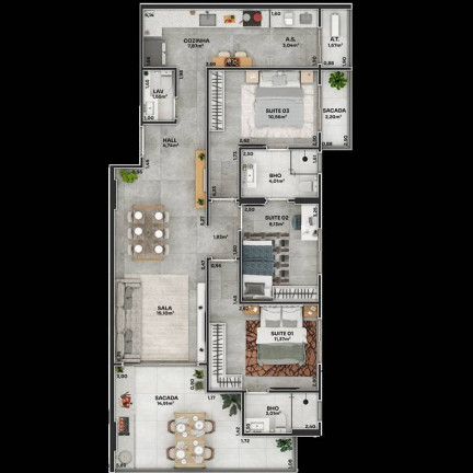 Imagem Apartamento com 3 Quartos à Venda, 106 m² em Boqueirao - Praia Grande Imagem Apartamento com 3 Quartos à Venda, 106 m² em Boqueirao - Praia Grande