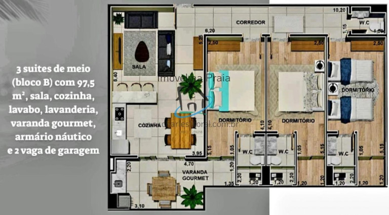 Imagem Apartamento com 2 Quartos à Venda, 68 m² em Praia Da Maranduba - Ubatuba