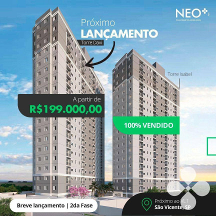 Imagem Imóvel com 2 Quartos à Venda, 38 m² em Catiapoã - São Vicente Imagem Imóvel com 2 Quartos à Venda, 38 m² em Catiapoã - São Vicente