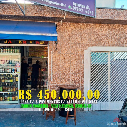 Casa com 1 Quarto à Venda, 181 m² em Jardim Nogueira - Jundiaí