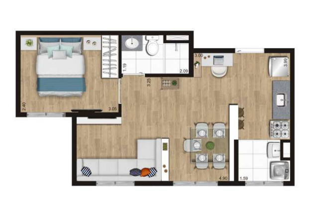 Imagem Apartamento com 2 Quartos à Venda, 41 m² em Jabaquara - São Paulo