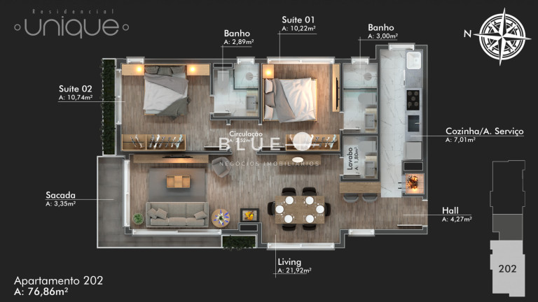 Imagem Apartamento com 2 Quartos à Venda, 74 m² em Floresta - Gramado