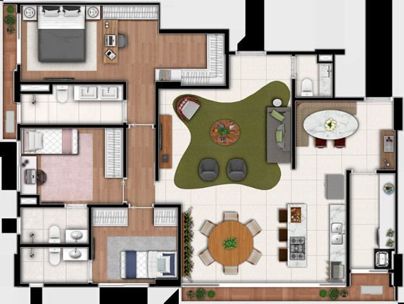 Imagem Apartamento com 3 Quartos à Venda, 130 m² em Jardim América - Goiânia