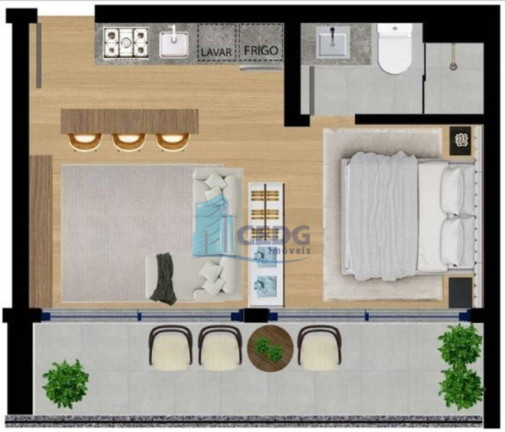 Imagem Apartamento com 1 Quarto à Venda, 34 m² em Centro - Curitiba Imagem Apartamento com 1 Quarto à Venda, 34 m² em Centro - Curitiba