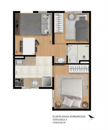 Imagem Imóvel com 2 Quartos à Venda, 36 m² em Vila Arriete - São Paulo
