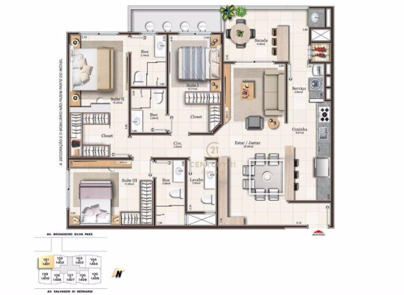 Imagem Apartamento com 3 Quartos à Venda, 117 m² em Campinas - São José Imagem Apartamento com 3 Quartos à Venda, 117 m² em Campinas - São José