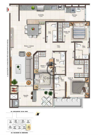 Imagem Apartamento com 3 Quartos à Venda, 123 m² em Campinas - São José Imagem Apartamento com 3 Quartos à Venda, 123 m² em Campinas - São José