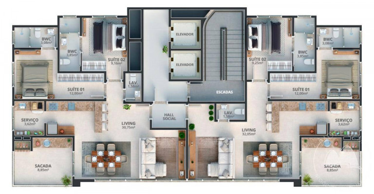 Imagem Apartamento com 2 Quartos à Venda, 85 m² em Meia Praia - Itapema Imagem Apartamento com 2 Quartos à Venda, 85 m² em Meia Praia - Itapema