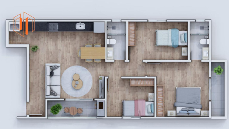 Imagem Apartamento com 3 Quartos à Venda, 80 m² em Maria Antonieta - Pinhais