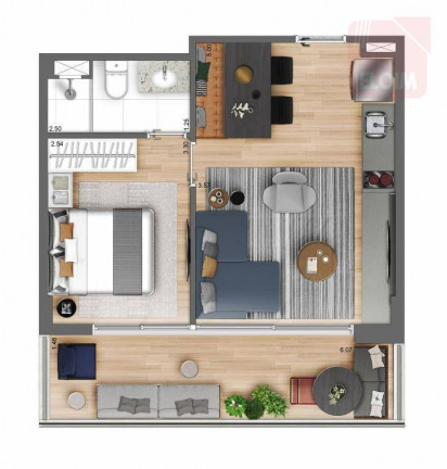 Imagem Apartamento com 1 Quarto à Venda, 43 m² em Centro - São Paulo Imagem Apartamento com 1 Quarto à Venda, 43 m² em Centro - São Paulo