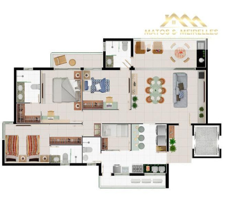 Imagem Apartamento com 3 Quartos à Venda, 93 m² em Parque Iracema - Fortaleza Imagem Apartamento com 3 Quartos à Venda, 93 m² em Parque Iracema - Fortaleza