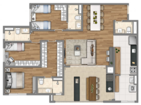 Imagem Apartamento com 2 Quartos à Venda, 73 m² em Jardim Itamarati - Campinas Imagem Apartamento com 2 Quartos à Venda, 73 m² em Jardim Itamarati - Campinas