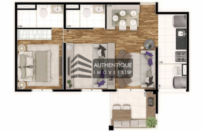 Imagem Apartamento com 2 Quartos à Venda, 58 m² em Brooklin - São Paulo