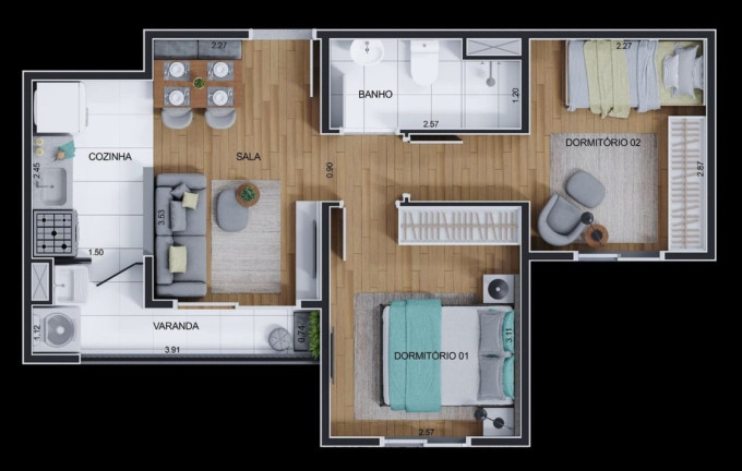 Imagem Imóvel com 1 Quarto à Venda, 29 m² em Jaguaribe - Osasco